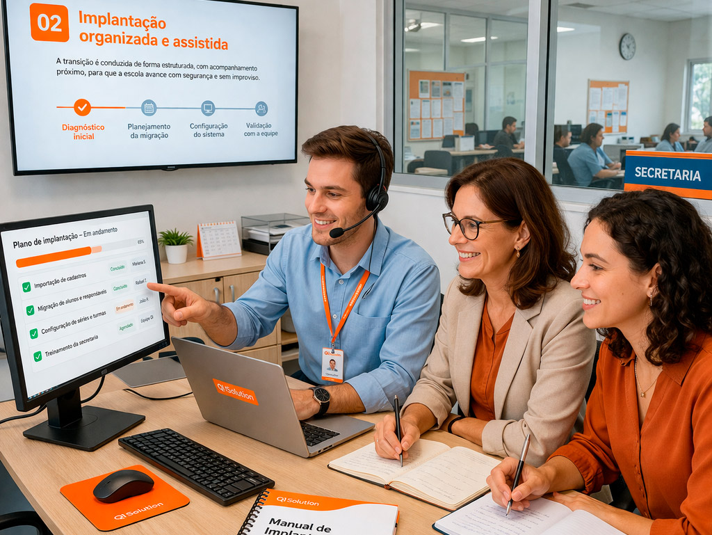 implantacao software de gestao escolar